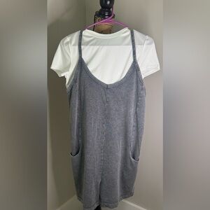 Sincerely Jules Gray Jumpsuit with White Tee